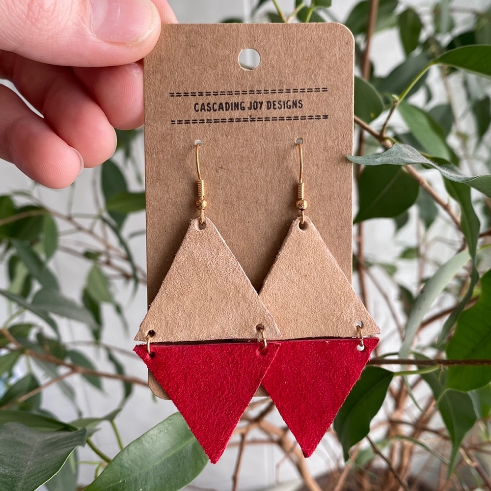 Handmade Genuine Leather Earrings